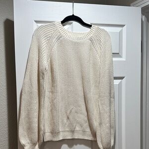 Faherty Cream Crew Neck Sweater